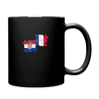 Croatie France Drapeau Croatie française - Mug uni - noir - Droite