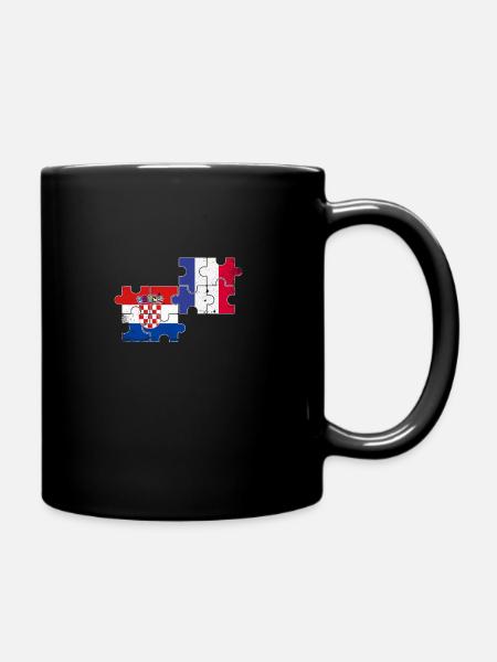 Croatie France Vintage Drapeau Croatie - Mug uni - noir