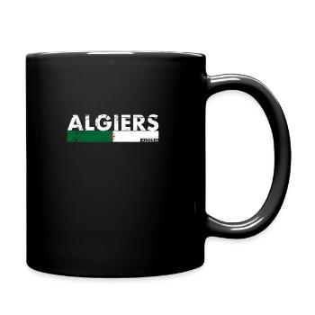 Algiers Vintage Algeria Flag Algerian - Full Colour Mug - black - Right