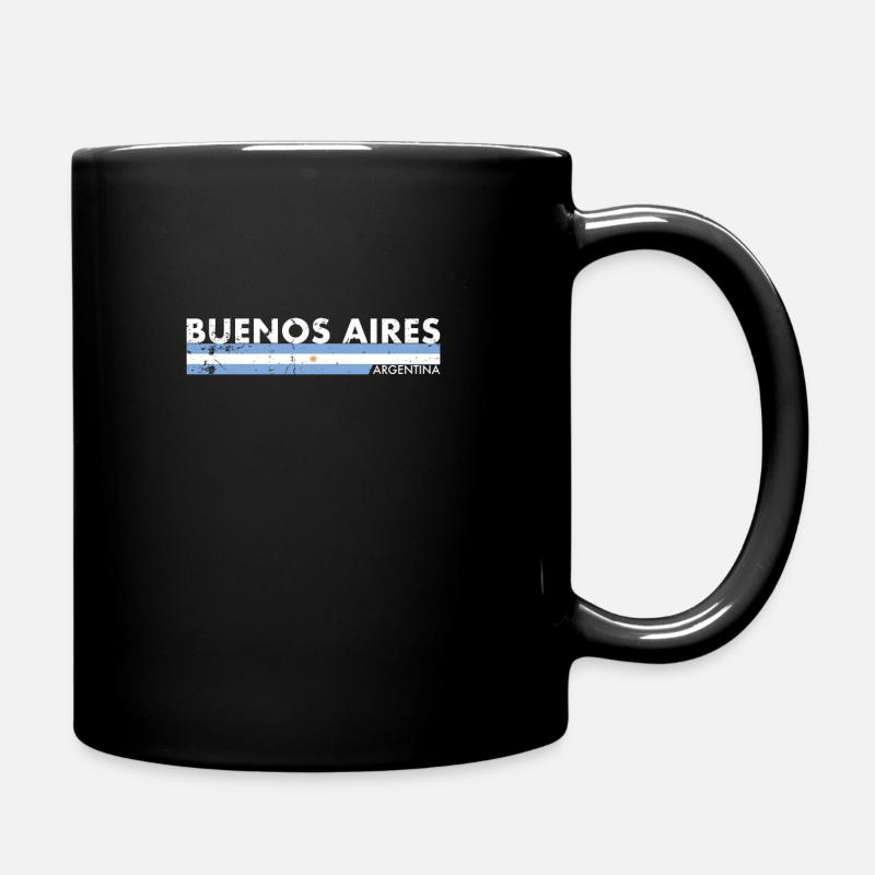 Buenos Aires Vintage Argentinien Flagge - Tasse einfarbig - Schwarz