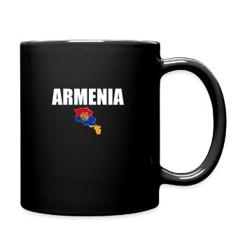 Armenia Map Armenia Armenian Flag Armenian - Full Colour Mug - black - Right