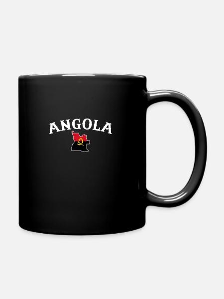 Carte de l’Angola Drapeau de l’Angola - Mug uni - noir