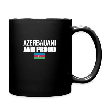 Drapeau azerbaïdjanais et fier de l’Azerbaïdjan - Mug uni - noir - Droite