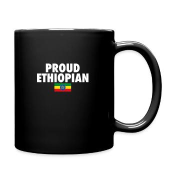 Proud Ethiopian Flag - Full Colour Mug - black - Right