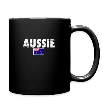 Drapeau australien Australien Vintage australien - Mug uni - noir - Droite