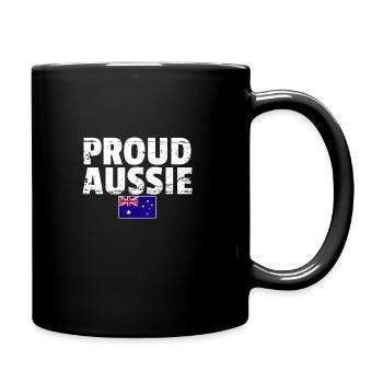 Fier drapeau australien australien Australien Vintage - Mug uni - noir - Droite
