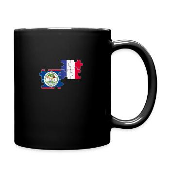 Belize Frankreich Flagge Belizer - Tasse einfarbig - Schwarz - Rechts