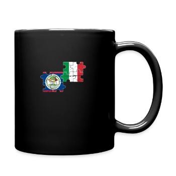 Belize Italien Vintage Flagge Belizer - Tasse einfarbig - Schwarz - Rechts