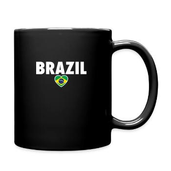 Brazil Brazil Brazilian Flag - Full Colour Mug - black - Right