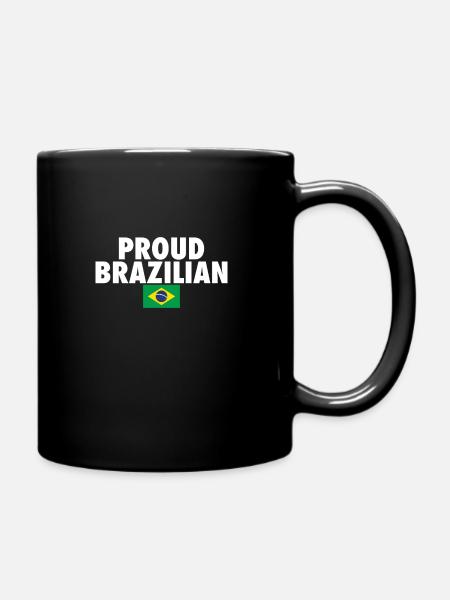 Fier Brésil Brésil Drapeau brésilien - Mug uni - noir