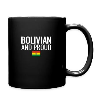 Bolivian And Proud Bolivien Flagge Bolivianer - Tasse einfarbig - Schwarz - Rechts
