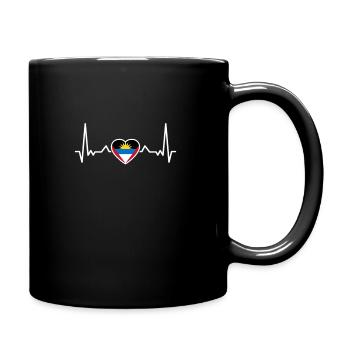 Antigua Barbuda Heartbeat Drapeau d’Antigua - Mug uni - noir - Droite