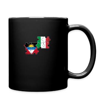 Antigua and Barbuda Italy Vintage Flag - Full Colour Mug - black - Right