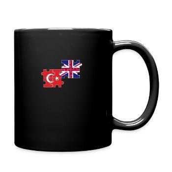 Turquie Royaume-Uni Drapeau Turc Britannique - Mug uni - noir - Droite