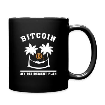 Bitcoin Mon Plan de Retraite - BTC Crypto - Mug uni - noir - Droite