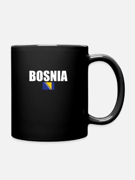 Bosnia Bosnien Bosnische Flagge Bosnier - Tasse einfarbig - Schwarz