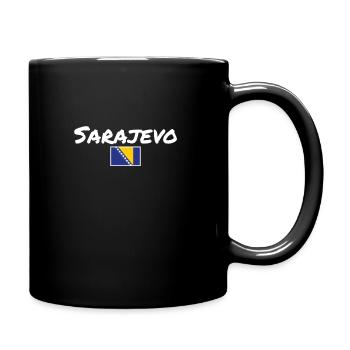 Sarajevo Bosnien Vintage Bosnische Flagge Bosnier - Tasse einfarbig - Schwarz - Rechts