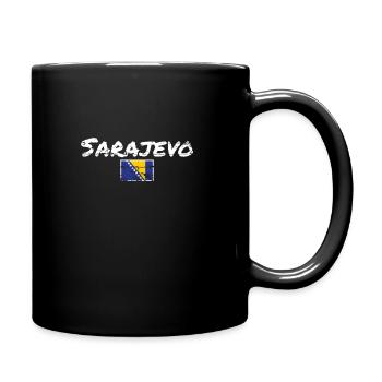 Sarajevo Vintage Bosnia Vintage Bosnian Flag - Full Colour Mug - black - Right