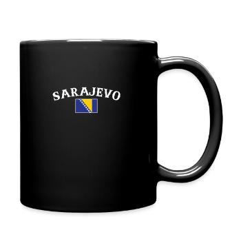 Sarajevo Bosnia Vintage Bosnian Flag Bosnian - Full Colour Mug - black - Right