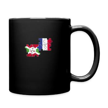 Burundi Frankreich Vintage Flagge Burundier - Tasse einfarbig - Schwarz - Rechts
