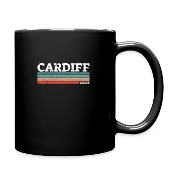 Cardiff Wales Vintage Walisische Waliser - Tasse einfarbig - Schwarz - Rechts