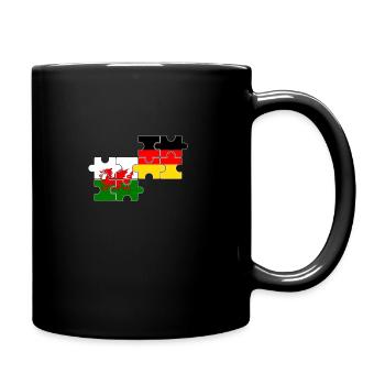 Pays de Galles Allemagne Drapeau Allemand Gallois - Mug uni - noir - Droite
