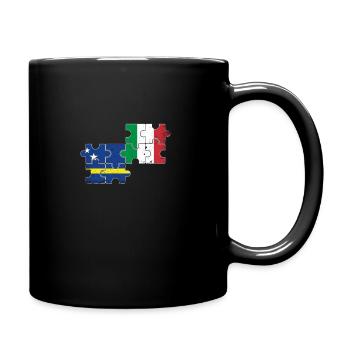 Curaçao Italy Vintage Flag - Full Colour Mug - black - Right