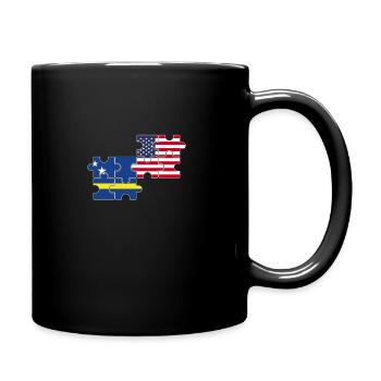 Curaçao Drapeau des États-Unis - Mug uni - noir - Droite