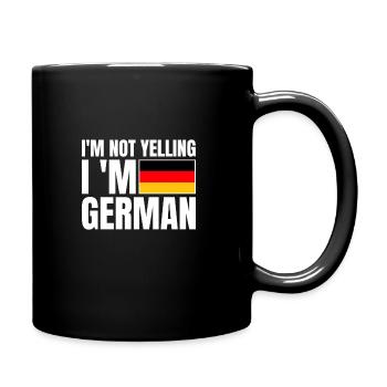 Je ne crie pas, je suis allemand Drapeau allemand - Mug uni - noir - Droite