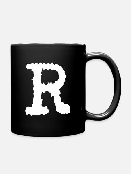 R - Full Colour Mug - black