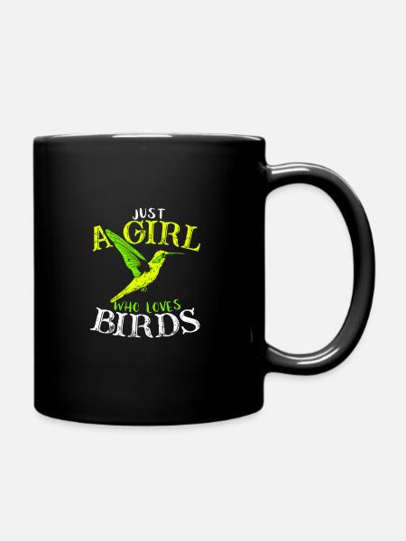 Protectrice des oiseaux Seule une fille qui aime les oiseaux. - Mug uni - noir