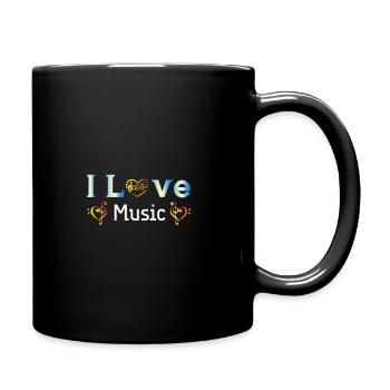 i love music - Tasse einfarbig - Schwarz - Rechts