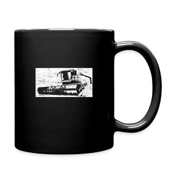 Combine harvesters Grain Maize threshing Farmer - Full Colour Mug - black - Right