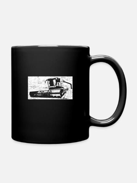 Mélanger l'agriculteur de battage de maïs-grain - Mug uni - noir