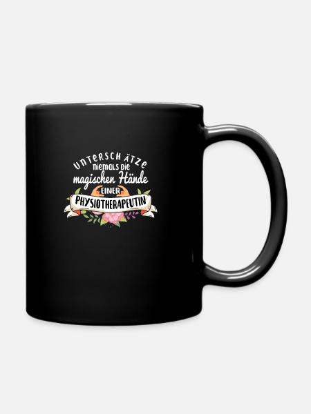 Physiotherapeutin Physio Masseur lustiger Spruch - Tasse einfarbig - Schwarz