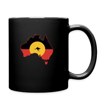 Aboriginal Flag T Shirt Australien Flagge Geschenk für Au - Tasse einfarbig - Schwarz - Rechts