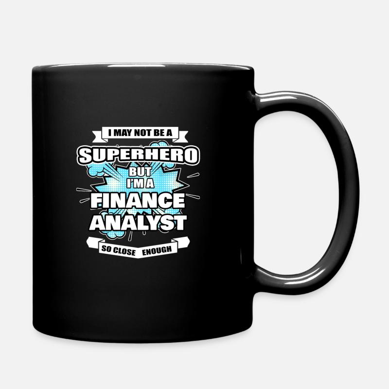 Finance Analyst Gift Superhero Finance Analyst - Full Colour Mug - black
