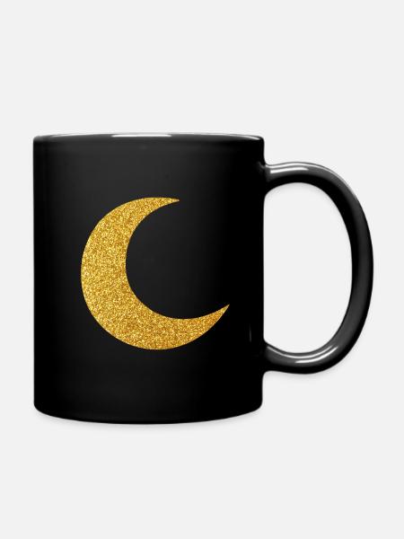 Glitter Moon. - Tasse einfarbig - Schwarz