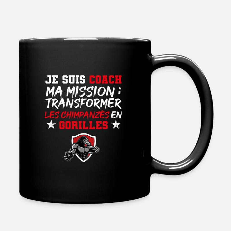 Mission : transformer les chimpanzés en gorilles - Mug uni - noir