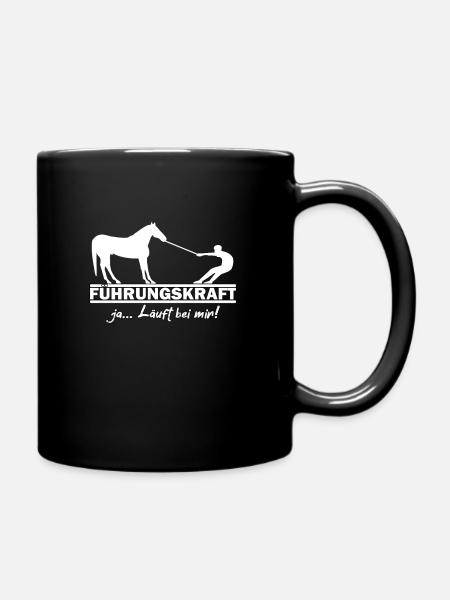 Führungskraft Westernreiten Pferd Reiterin QH - Tasse einfarbig - Schwarz