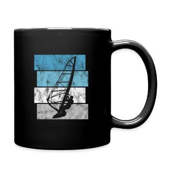 Windsurfing Surfen Retro Windsurfen Windsurfer - Tasse einfarbig - Schwarz - Rechts