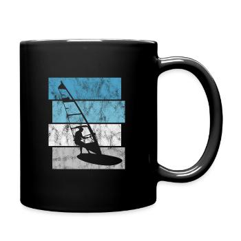 Windsurfer Retro Surfen Windsurfing Windsurfen - Tasse einfarbig - Schwarz - Rechts