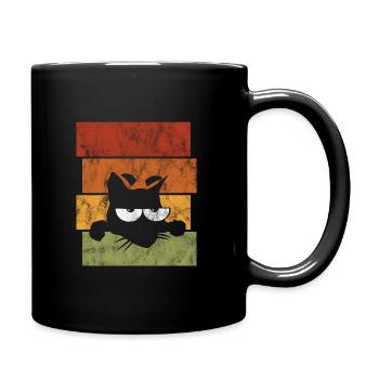 Cat Eyes Retro Cat Cat Cats Miaou ChatOn - Mug uni - noir - Droite