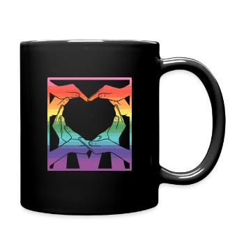 Rainbow pride - toutes les couleurs du monde - Mug uni - noir - Droite