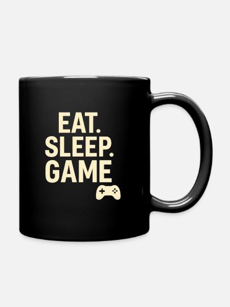 Eat Sleep Game Controller - Full Colour Mug - black
