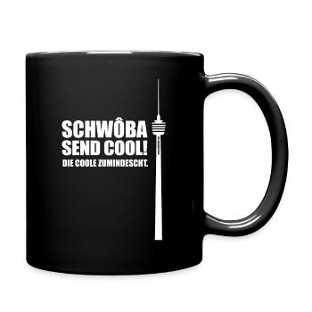 Dodokay Schwôba send cool Stuttgarter Fernsehturm - Tasse einfarbig - Schwarz - Rechts