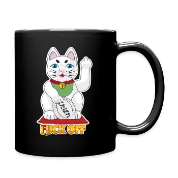 Luck off - Tasse einfarbig - Schwarz - Rechts