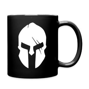 Spartan helmet white / Sparta - Tasse einfarbig - Schwarz - Rechts
