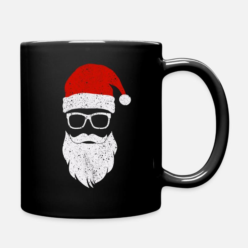 Hipster Noël Père Noël Barbe - Mug uni - noir