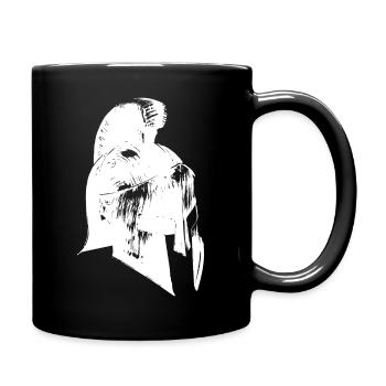 Casque romain - Mug uni - noir - Droite